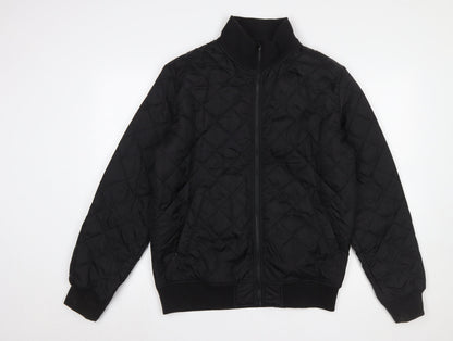 Mens UK Size L French Connection Black Quilted Coat