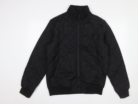 Mens UK Size L French Connection Black Quilted Coat
