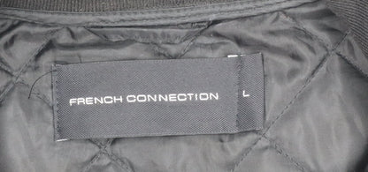 Mens UK Size L French Connection Black Quilted Coat