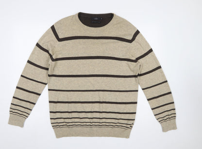 Mens UK Size M Jeff Banks Beige Pullover Jumper