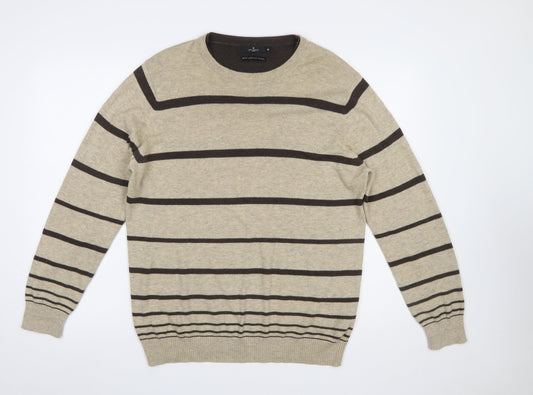 Mens UK Size M Jeff Banks Beige Pullover Jumper