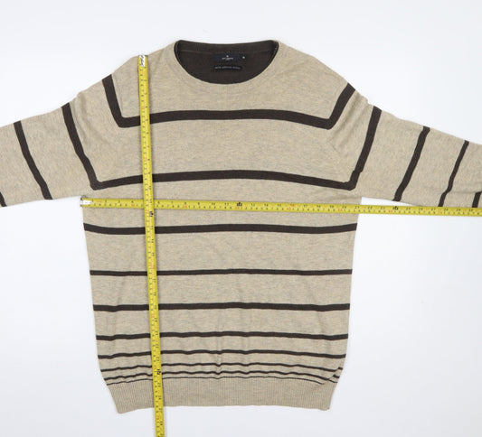 Mens UK Size M Jeff Banks Beige Pullover Jumper