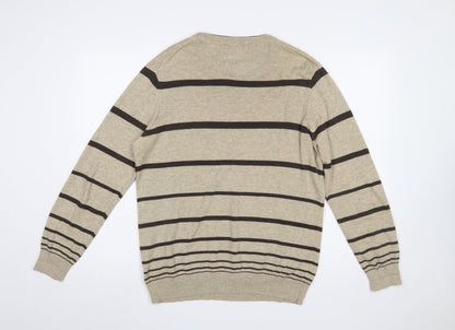Mens UK Size M Jeff Banks Beige Pullover Jumper