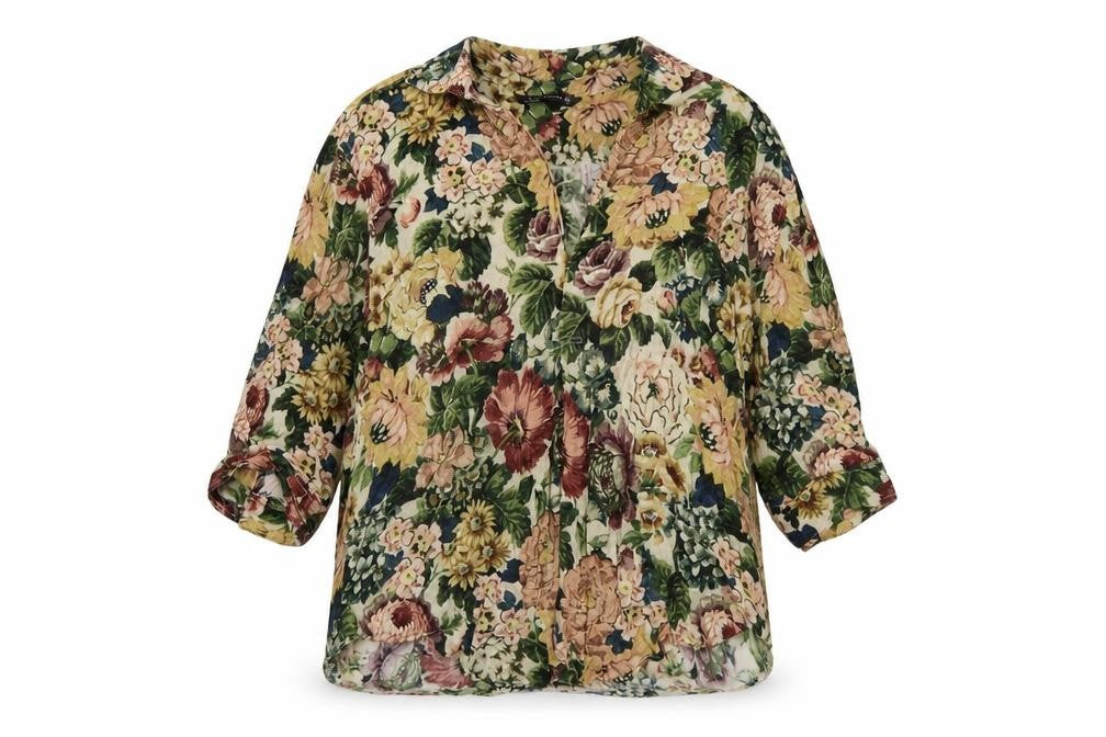 Womens UK Size 8 Zara Multicoloured Tunic Blouse