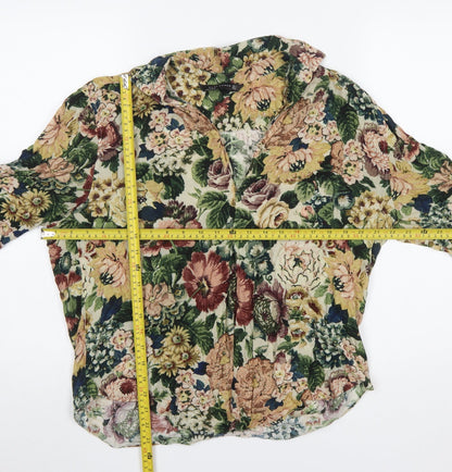 Womens UK Size 8 Zara Multicoloured Tunic Blouse