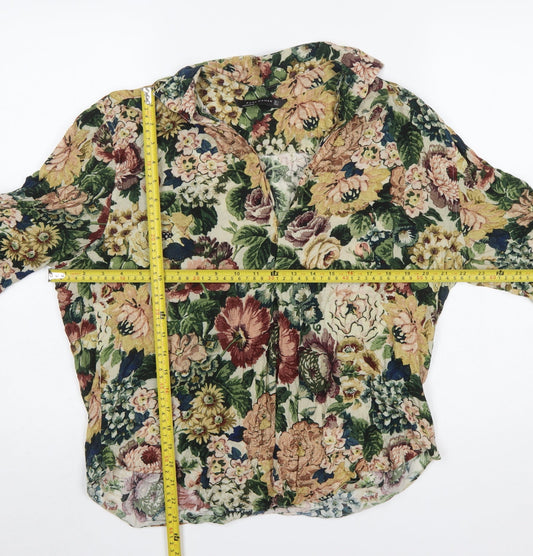 Womens UK Size 8 Zara Multicoloured Tunic Blouse