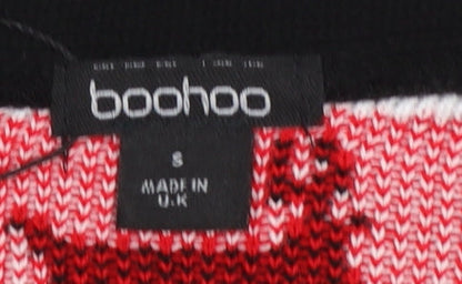 Womens UK Size S Boohoo Black Cardigan Jumper