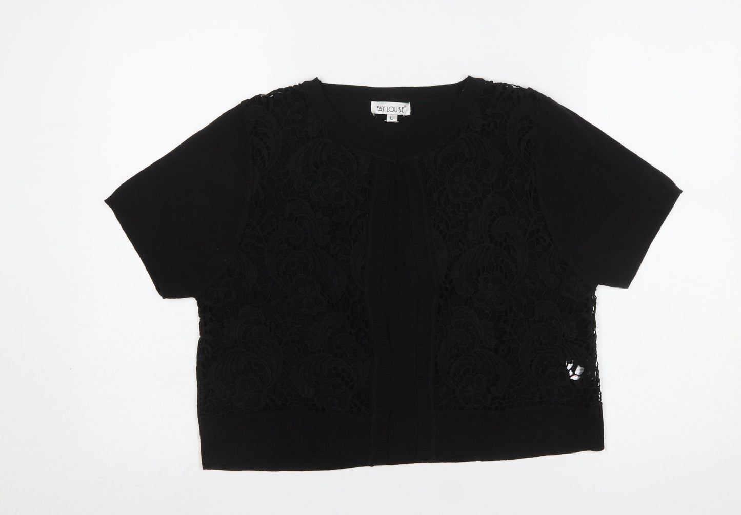 Womens UK Size L Fay Louise Black Cardigan Jumper