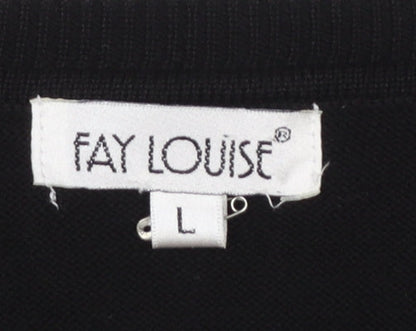Womens UK Size L Fay Louise Black Cardigan Jumper