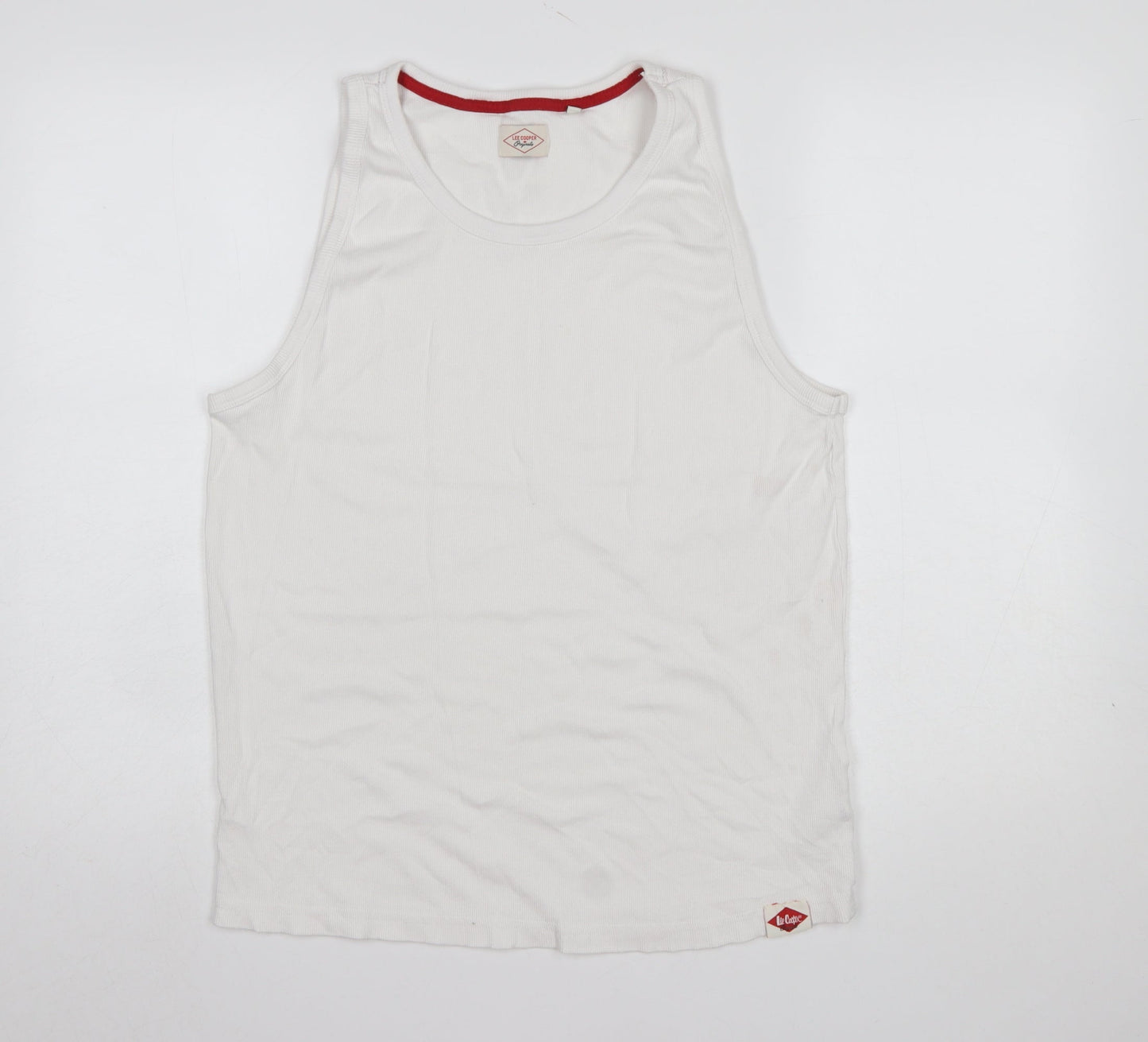 Womens UK Size L Lee Cooper White Basic Tank