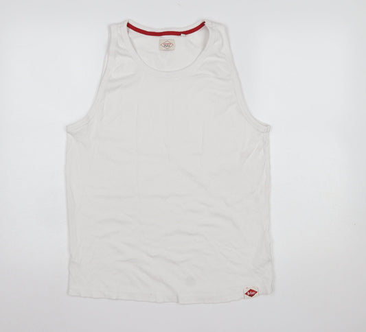 Womens UK Size L Lee Cooper White Basic Tank