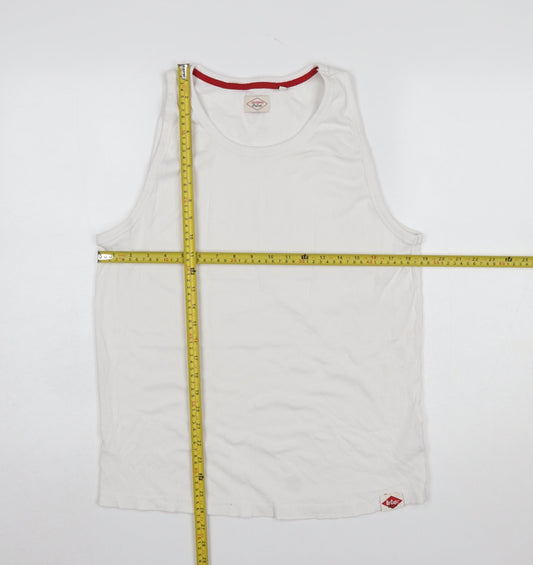 Womens UK Size L Lee Cooper White Basic Tank