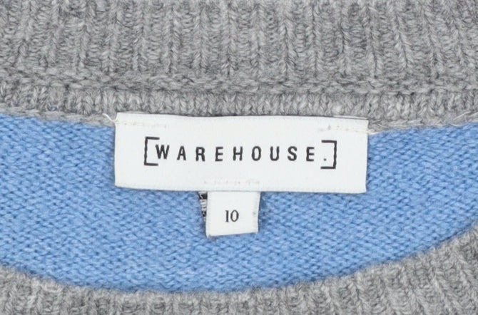 Womens UK Size 10 Warehouse Multicoloured Pullover Jumper