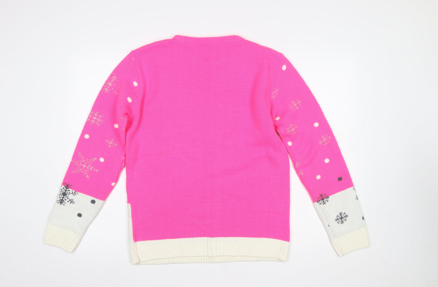 Womens UK Size 10 XITED Pink Pullover Jumper