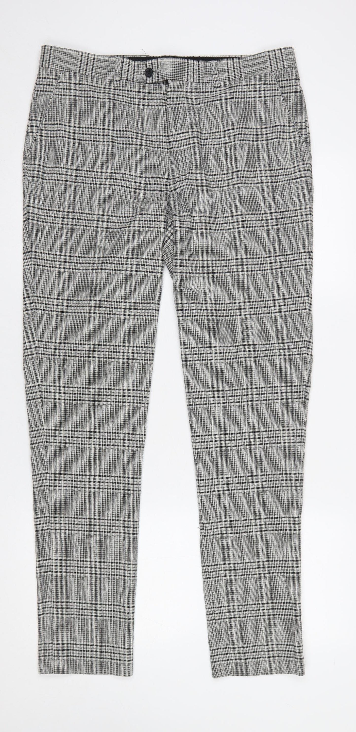 Mens UK Size L Gianni Feraud Slim Fit Business Formal Workwear Grey Trousers