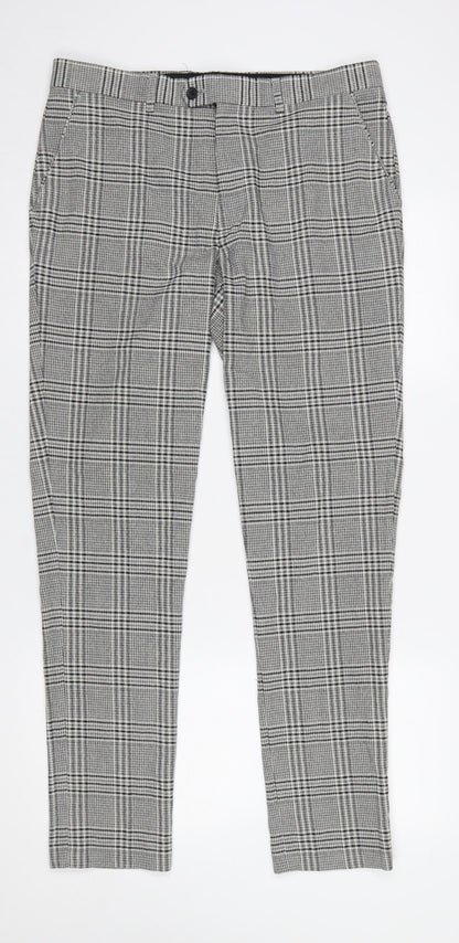 Mens UK Size L Gianni Feraud Slim Fit Business Formal Workwear Grey Trousers
