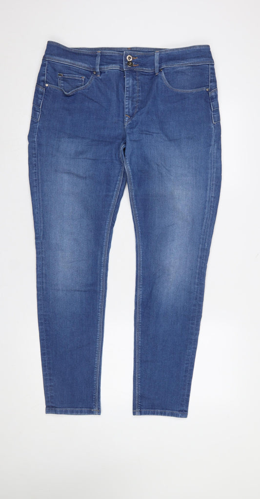 Womens UK Size 14 Salsa Slim Fit Skinny Blue Jeans