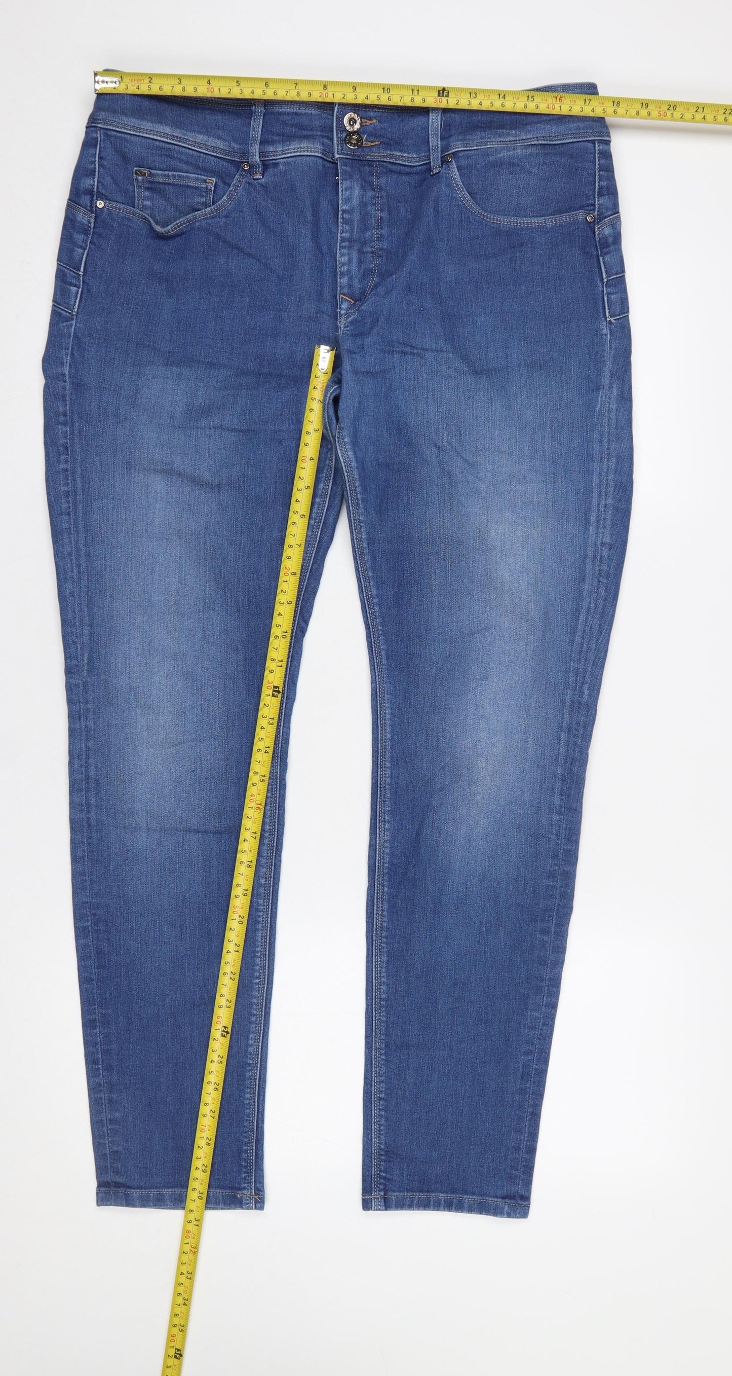 Womens UK Size 14 Salsa Slim Fit Skinny Blue Jeans