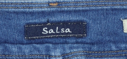 Womens UK Size 14 Salsa Slim Fit Skinny Blue Jeans