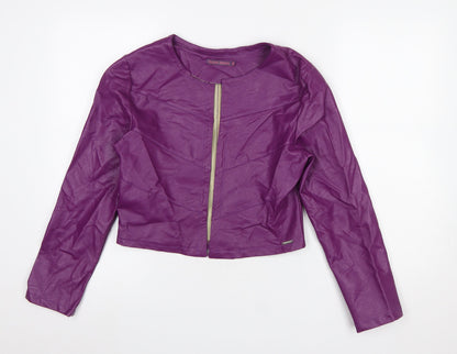 Womens UK Size M Kate & Pippa Purple Basic Jacket
