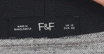 Womens UK Size 12 F&F Straight & Pencil Tweed Skirt