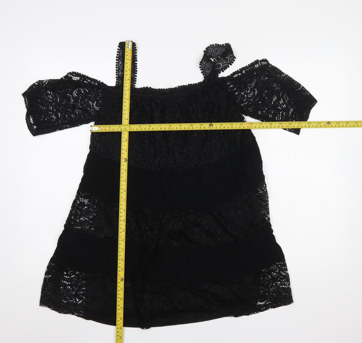 Womens UK Size 8 Topshop Black Camisole Blouse