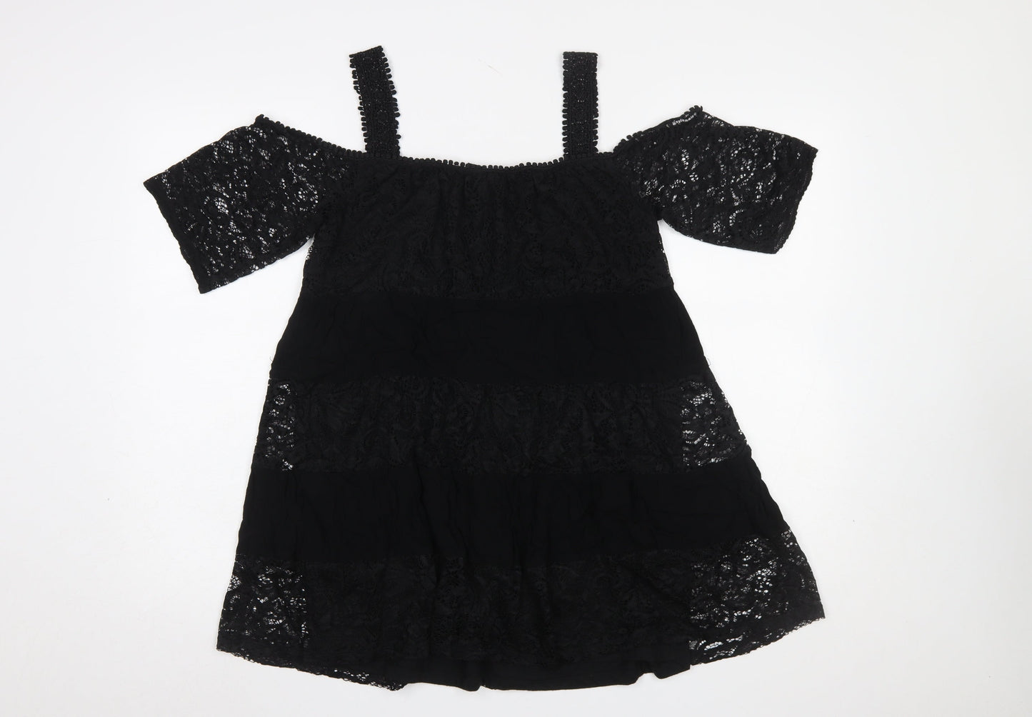 Womens UK Size 8 Topshop Black Camisole Blouse