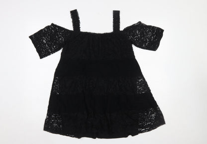 Womens UK Size 8 Topshop Black Camisole Blouse