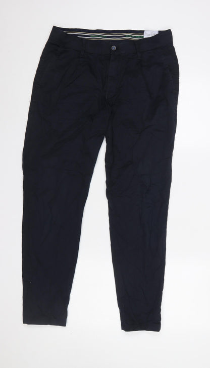 Mens UK Size 32/32 Club of Comfort Regular Fit Chino Blue Trousers
