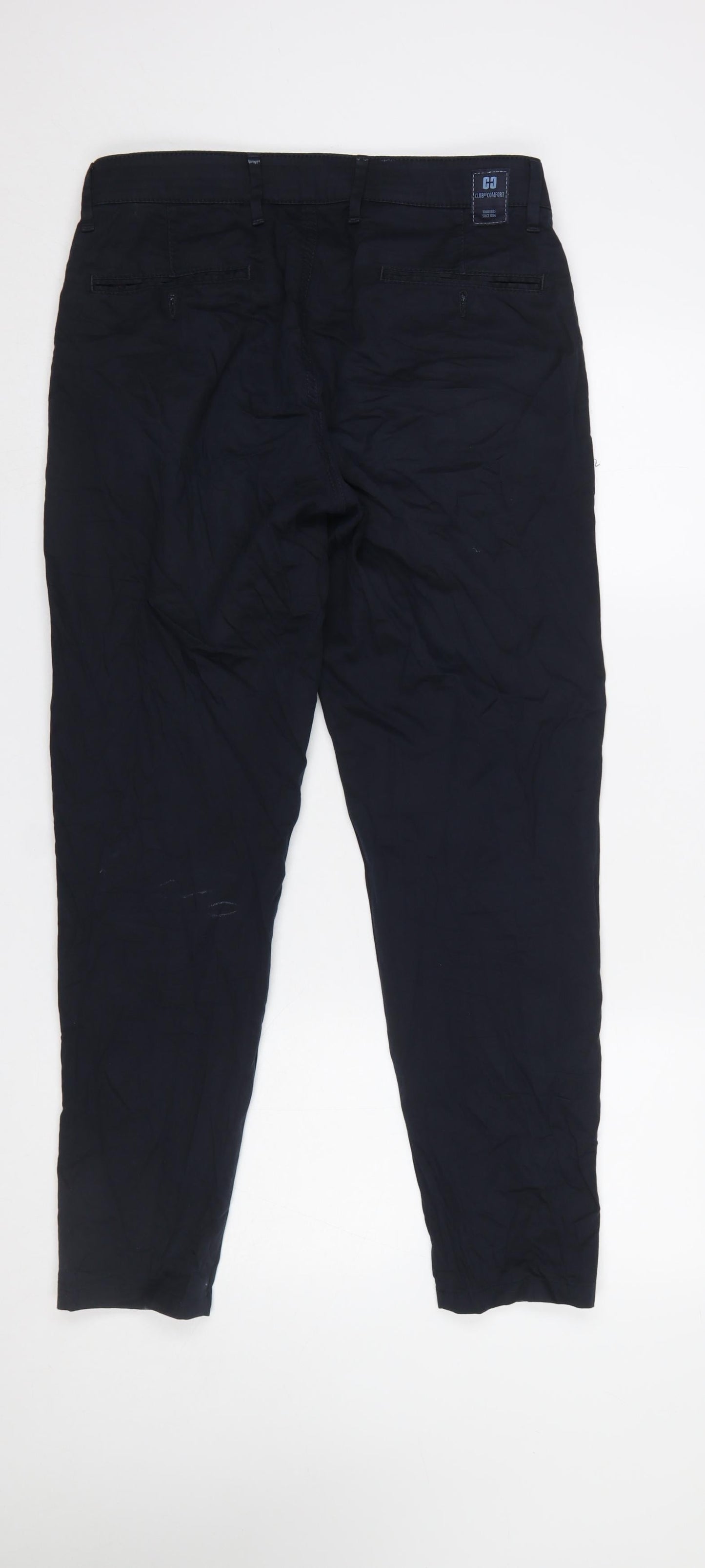 Mens UK Size 32/32 Club of Comfort Regular Fit Chino Blue Trousers