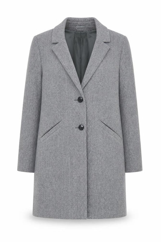 Womens UK Size 14 Primark Grey Overcoat