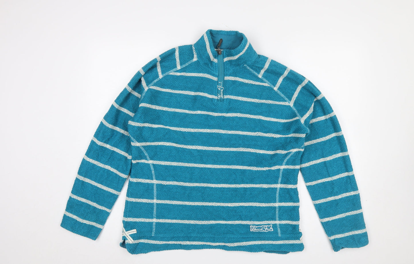 Womens UK Size XL Weird Fish Blue Pullover Sweatshirt