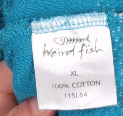 Womens UK Size XL Weird Fish Blue Pullover Sweatshirt
