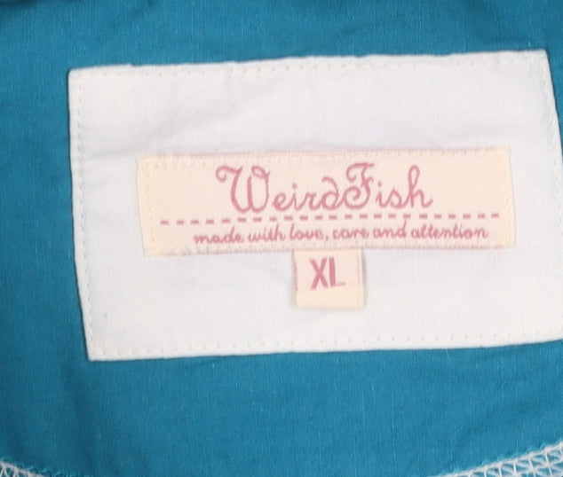 Womens UK Size XL Weird Fish Blue Pullover Sweatshirt