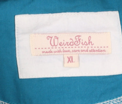 Womens UK Size XL Weird Fish Blue Pullover Sweatshirt
