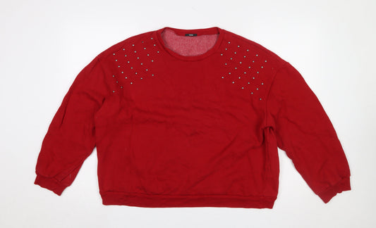 Womens UK Size L Tezenis Red Pullover Sweatshirt