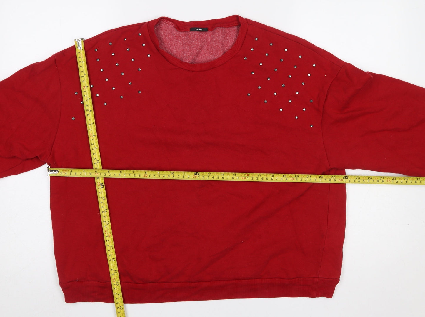 Womens UK Size L Tezenis Red Pullover Sweatshirt