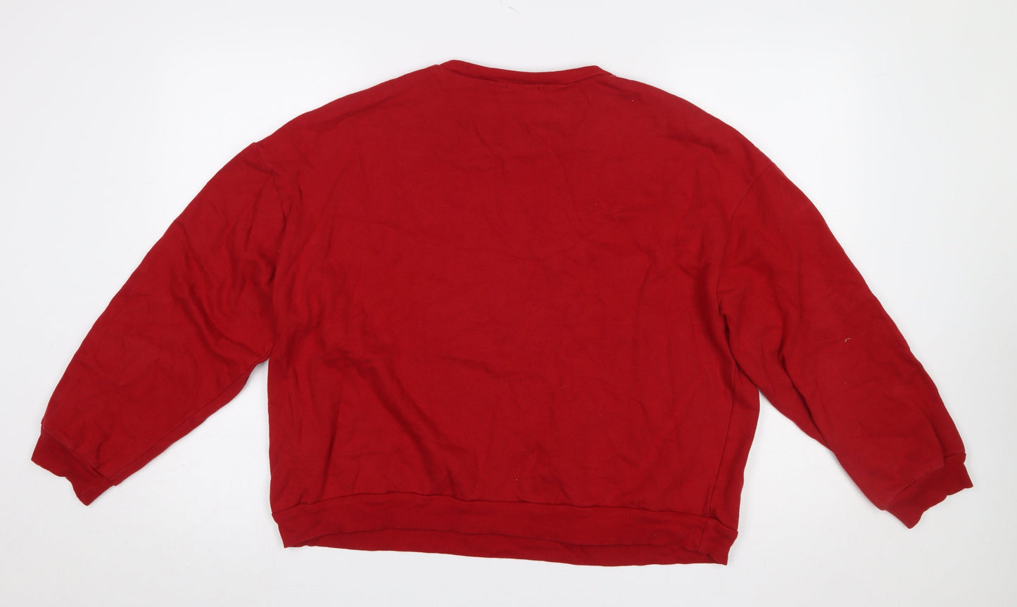 Womens UK Size L Tezenis Red Pullover Sweatshirt