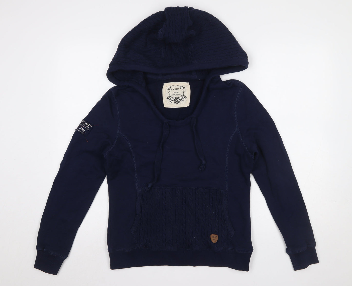 Womens UK Size 14 Jeep Blue Pullover Hoodie