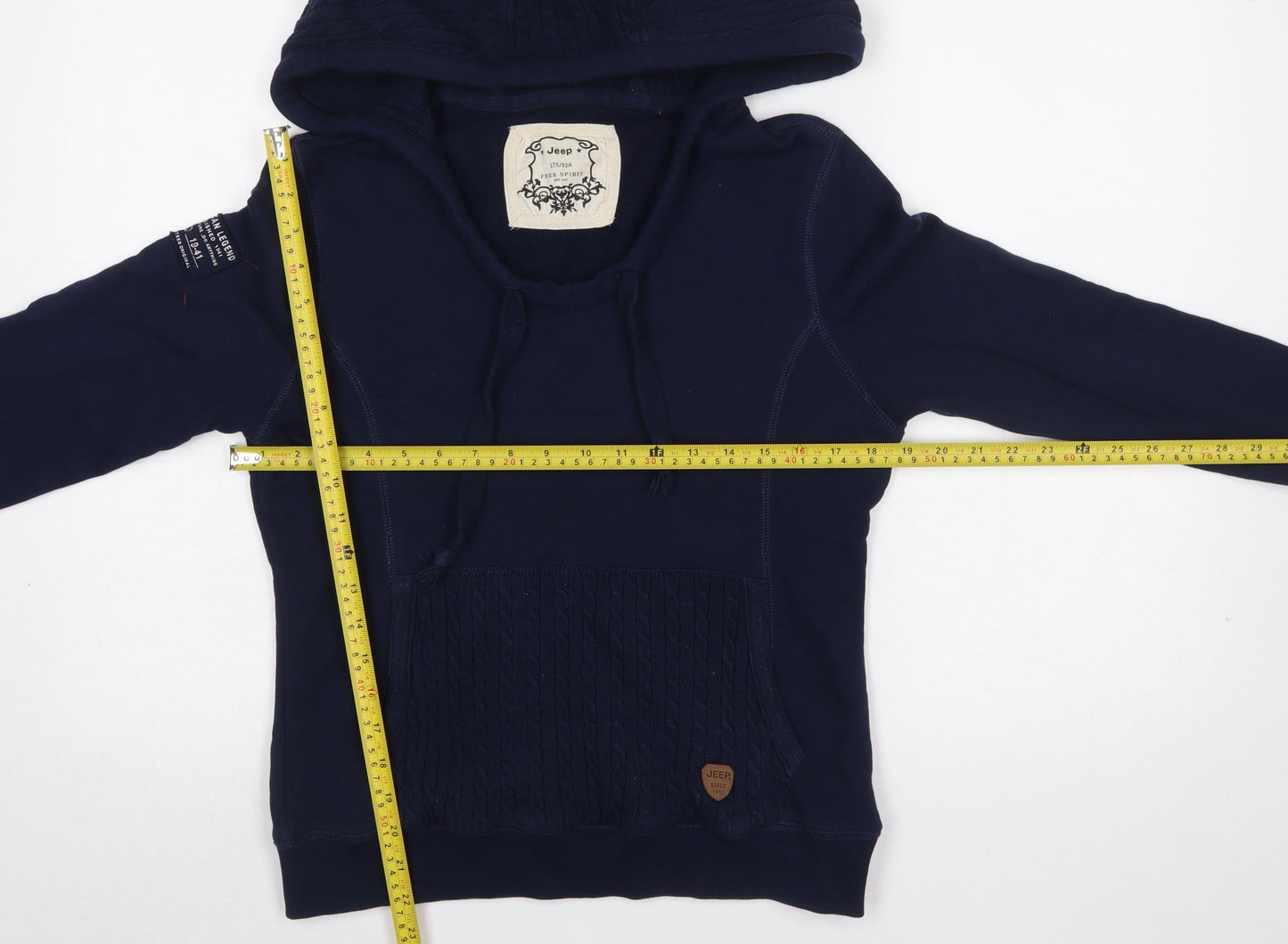 Womens UK Size 14 Jeep Blue Pullover Hoodie