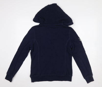 Womens UK Size 14 Jeep Blue Pullover Hoodie