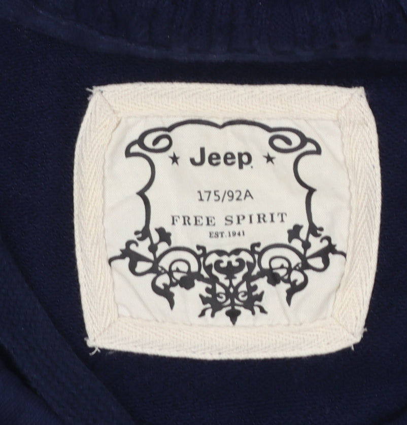 Womens UK Size 14 Jeep Blue Pullover Hoodie