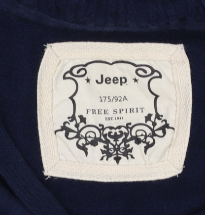 Womens UK Size 14 Jeep Blue Pullover Hoodie