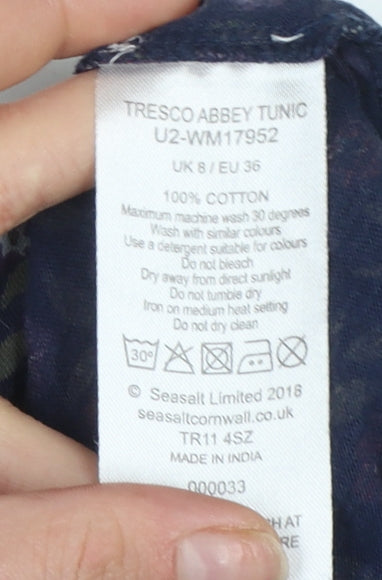 Womens UK Size 8 Seasalt Cornwall Multicoloured Tunic Blouse