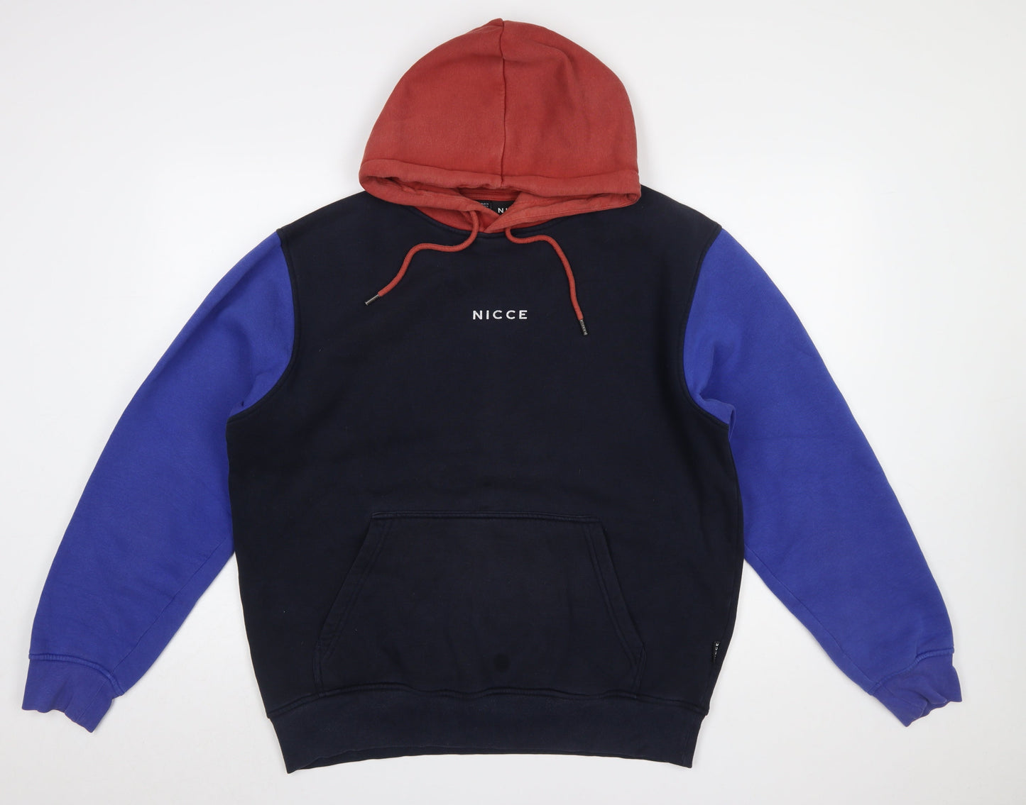 Mens UK Size L NICCE Multicoloured Pullover Hoodie