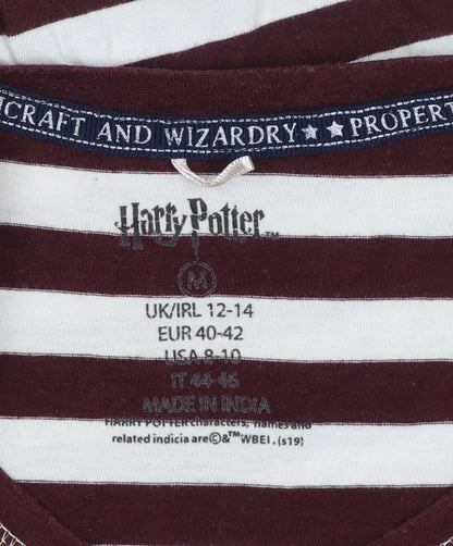Primark Women’s Harry Potter Striped Nightshirt Size 12-14 Burgundy