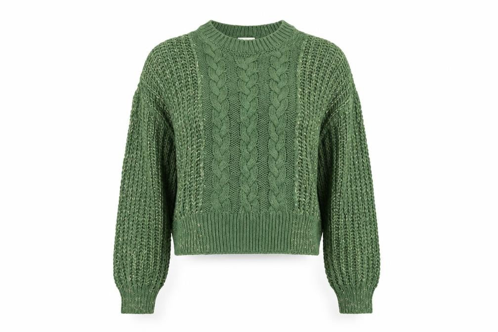 Womens UK Size M Noisy may Green Pullover Jumper