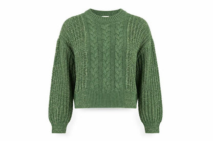 Womens UK Size M Noisy may Green Pullover Jumper