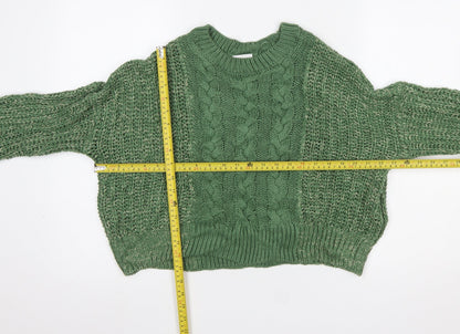 Womens UK Size M Noisy may Green Pullover Jumper