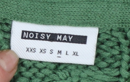 Womens UK Size M Noisy may Green Pullover Jumper